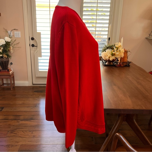 Lane Bryant Red Tight Knit 3/4 Sleeve Sweater Top, Size 18/20 - Picture 8 of 8